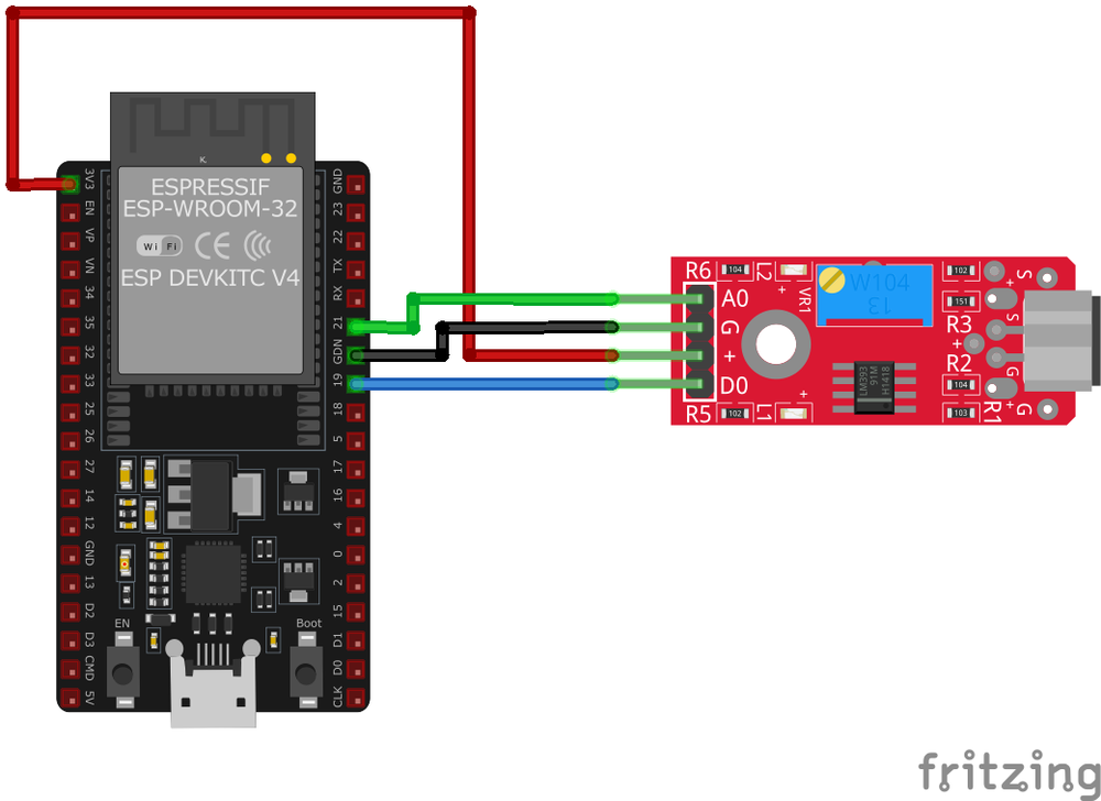 Подключение KY-037 к ESP32