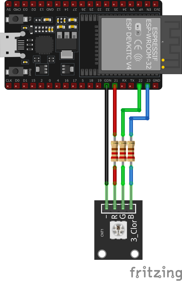 Подключение KY-009 к ESP32