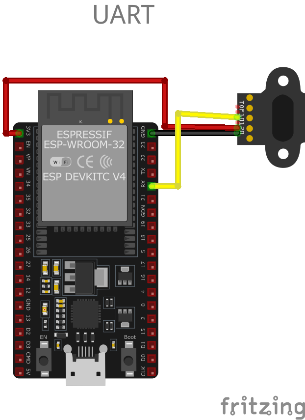 Подключение TOF10120 к ESP32