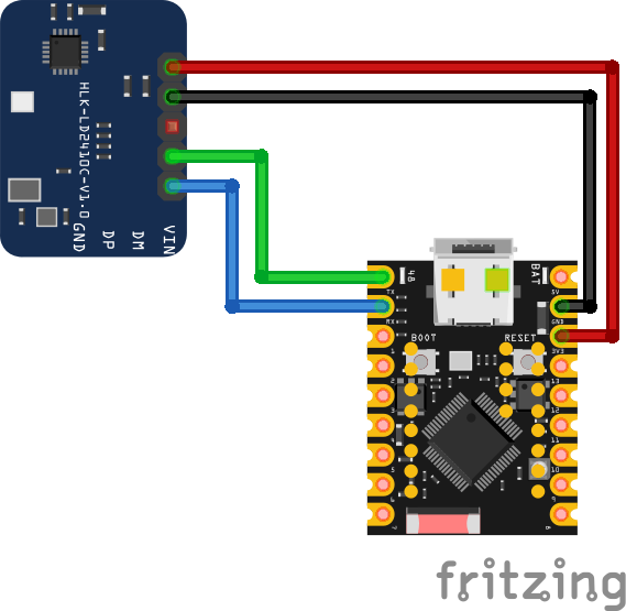 Подключение LD2420 к ESP32