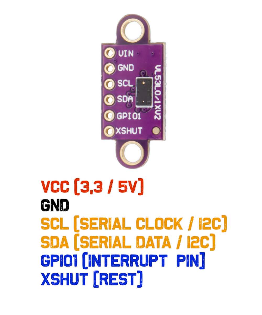 Распиновка VL53L0X V2